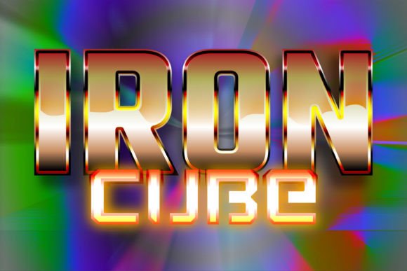 Old School 80s Iron Cube Retro Futuristi
