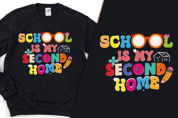 Second Home School Chic Tee Design SVG