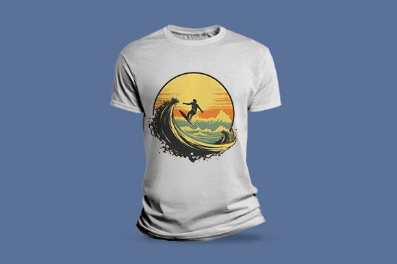 Vintage Retro Surfer Skater Design